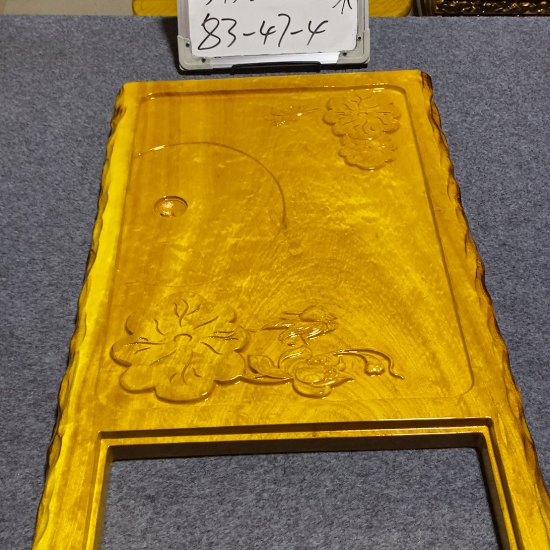 ༄***࿐非洲大叶金丝楠木茶盘