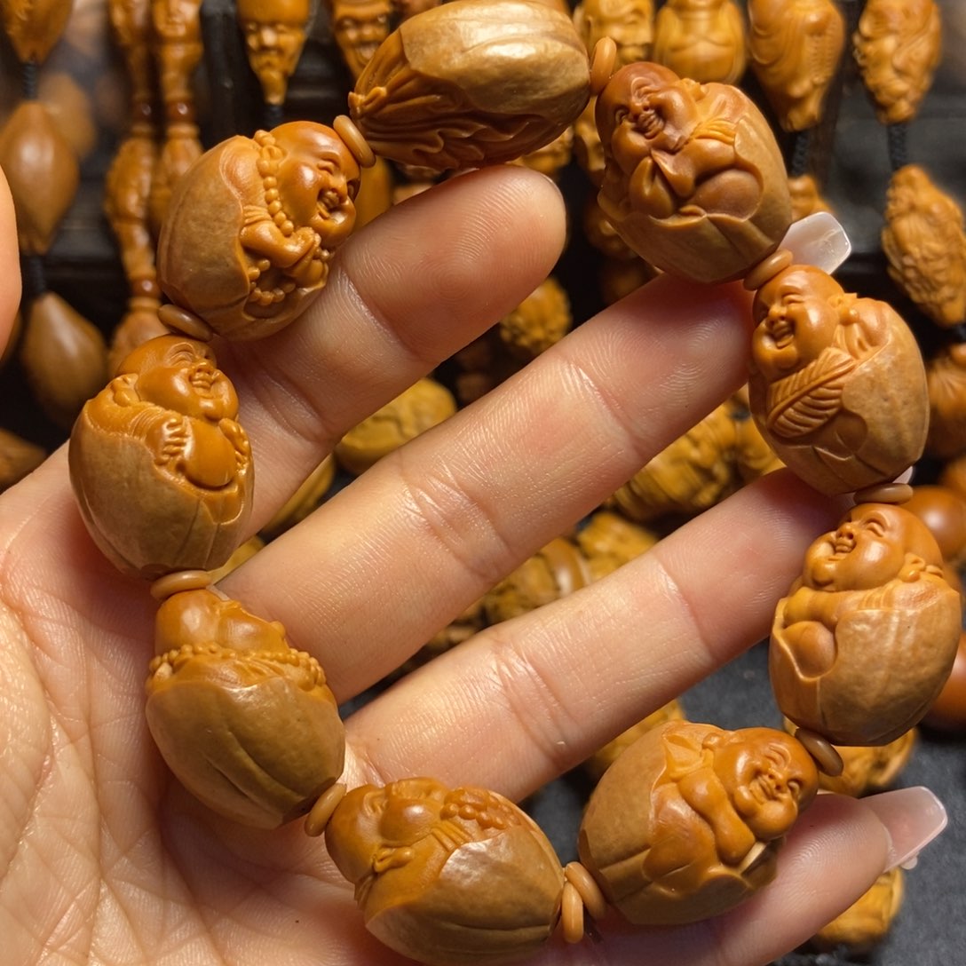 【闪购商品】手串/手链橄榄核红*包衣弥勒