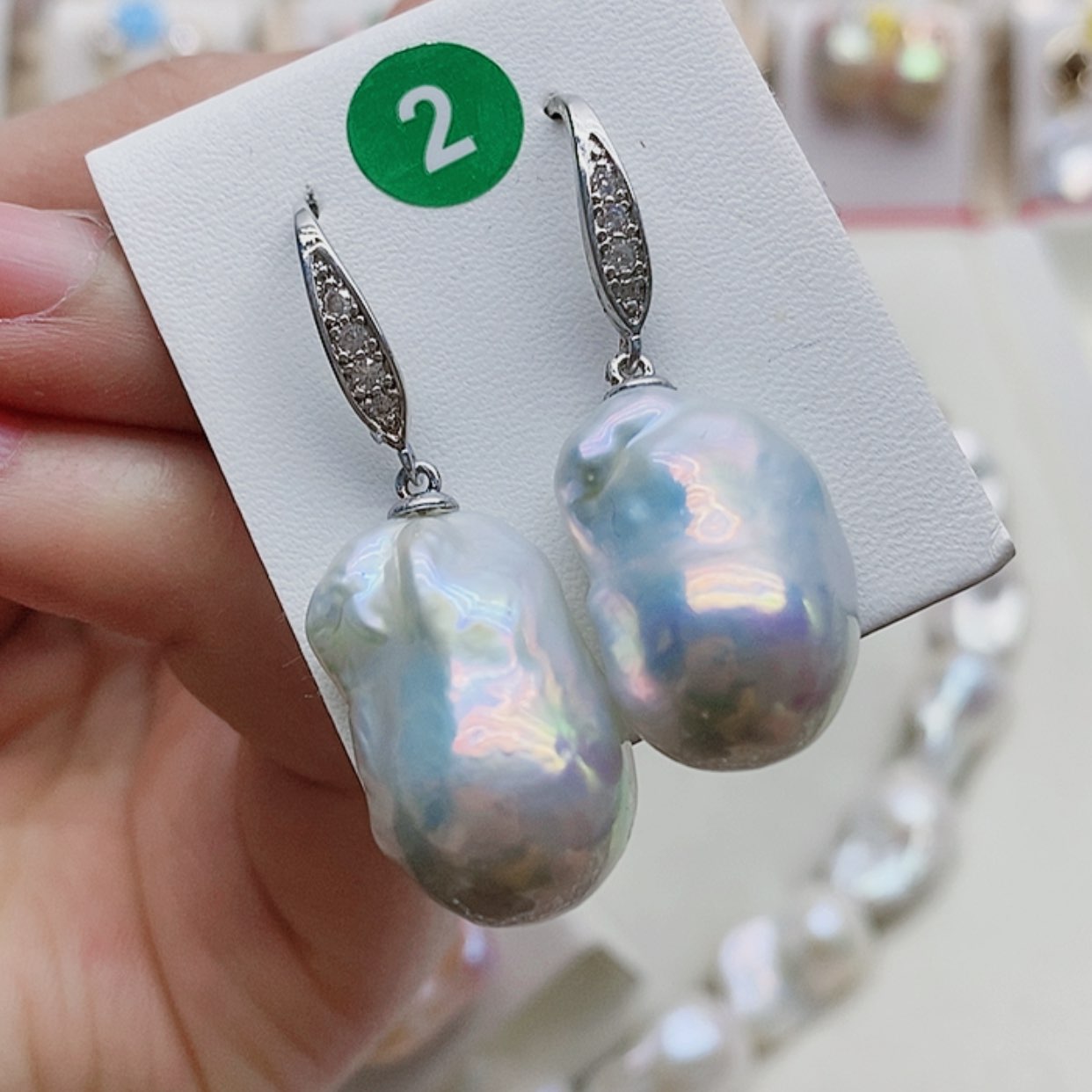 【闪购商品】淡水珍珠耳饰银S925镶嵌静