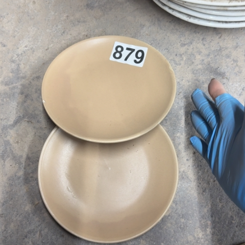 泥塑 盘子两只微瑕