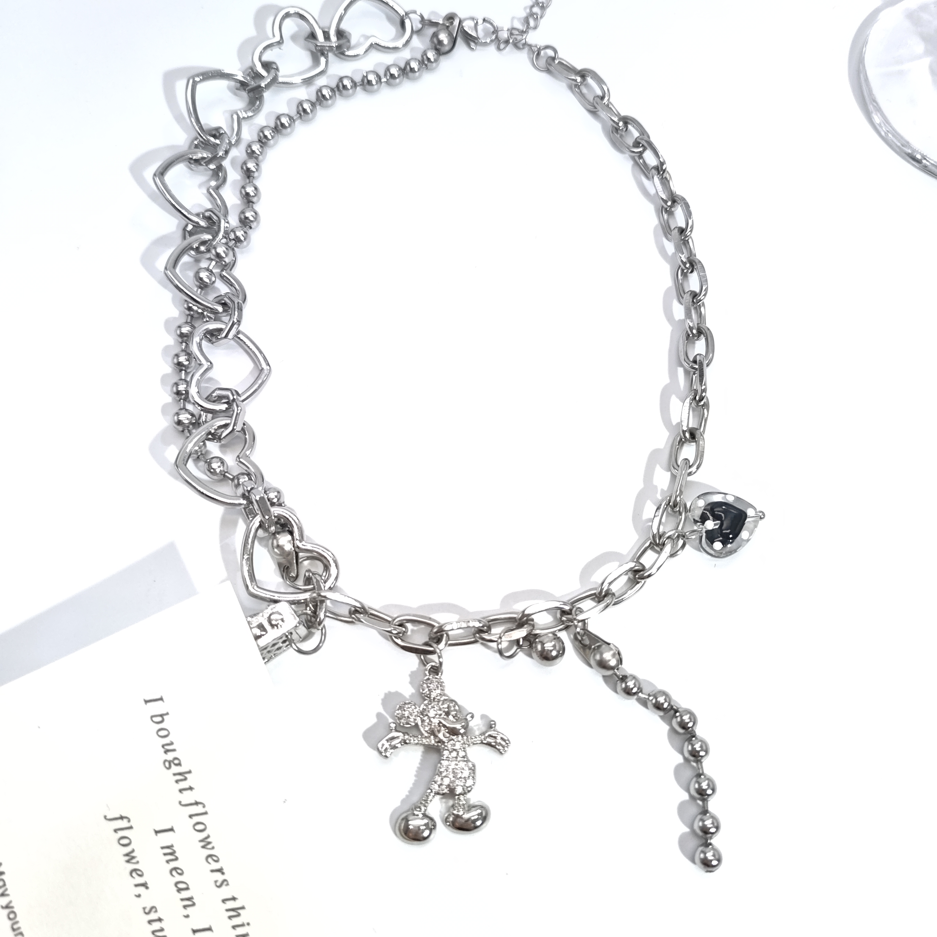 铜合金项链 06688小众设计潮酷个性鼠相机金属风锁骨链