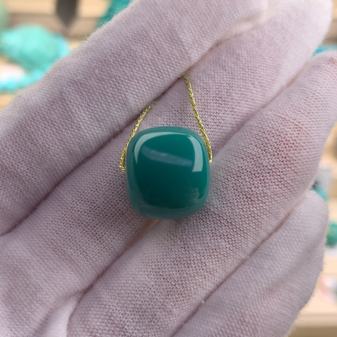 绿松石珠宝奇石未镶嵌14.7×13