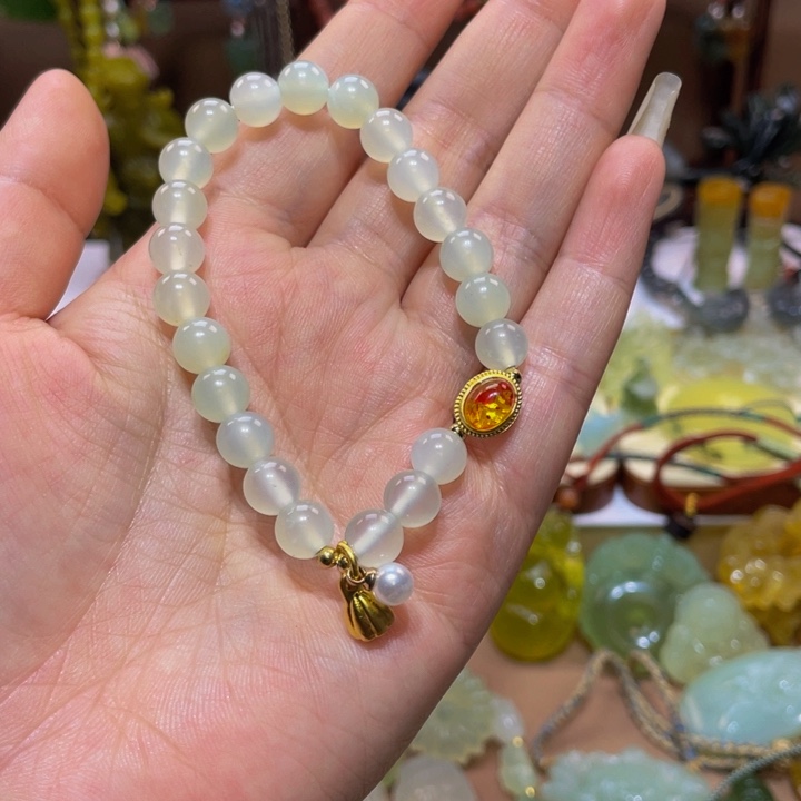 蛇纹石玉手链未镶嵌