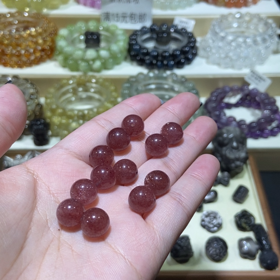 未镶嵌水晶珠宝半成品14/2个