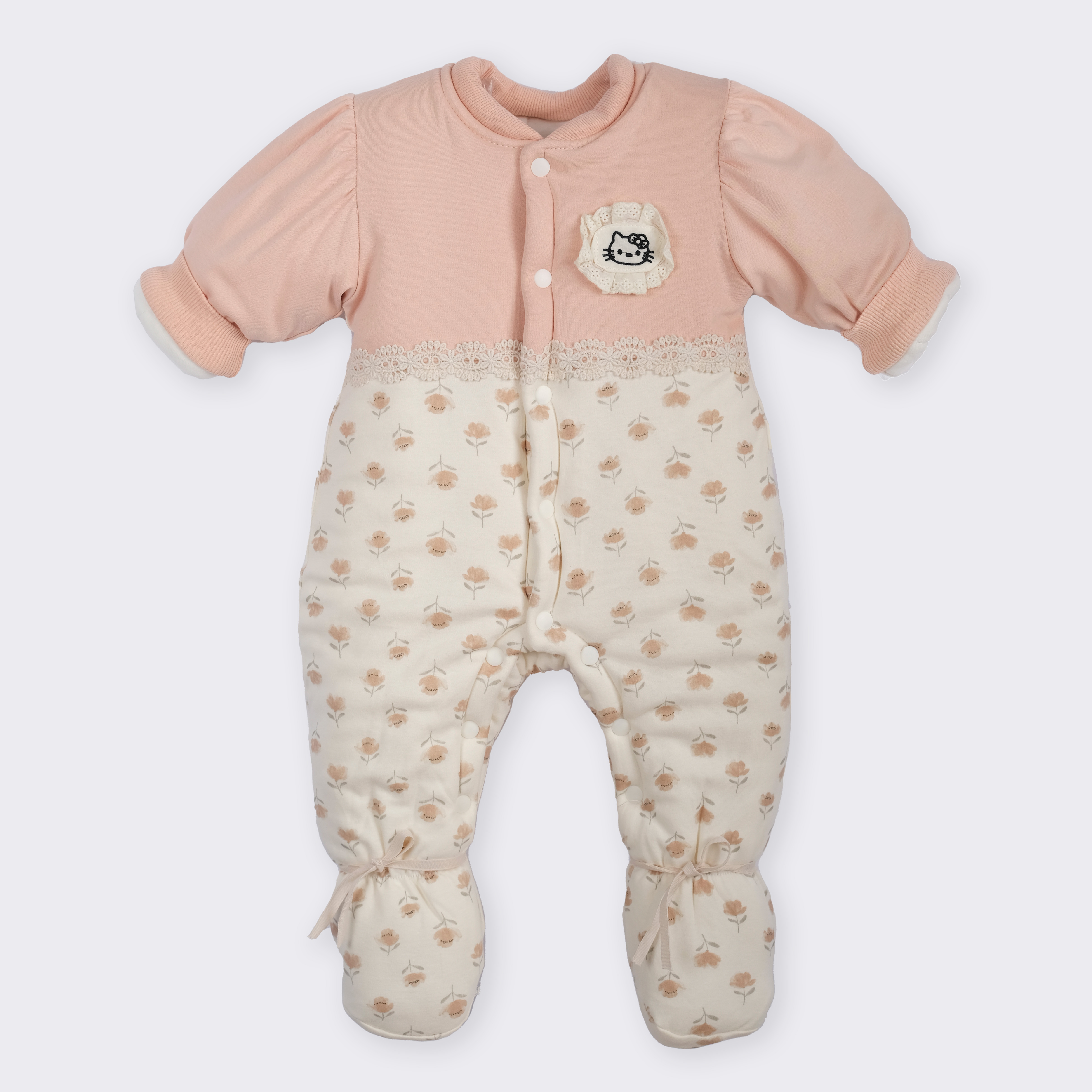 【400克包脚】珂珂小熊婴儿水洗棉花冬款73-90码宝宝闭档包脚连体衣