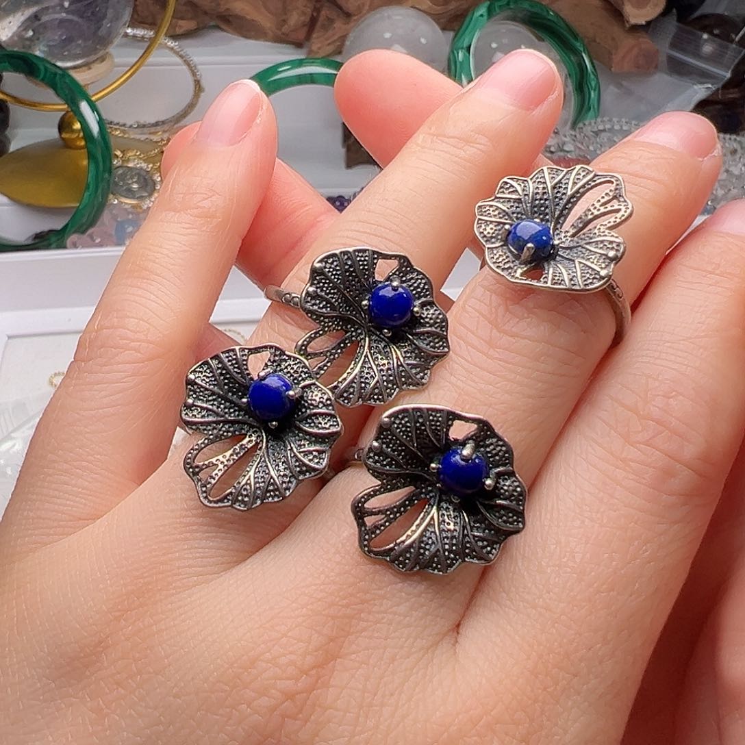 青金石合金戒指开口戒