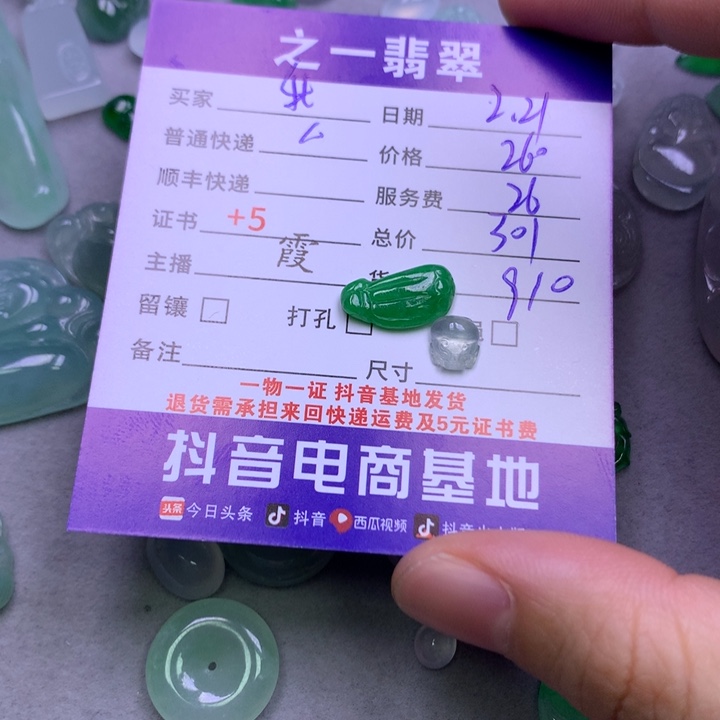 翡翠颈饰未镶嵌我***琛