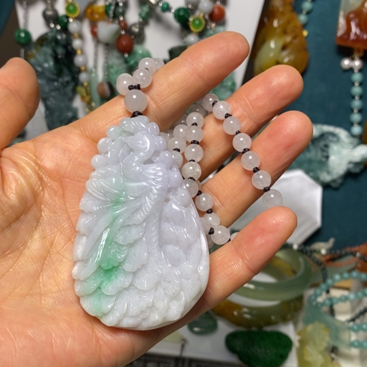 【闪购商品】翡翠吊坠(赠链)足银镀金镶嵌