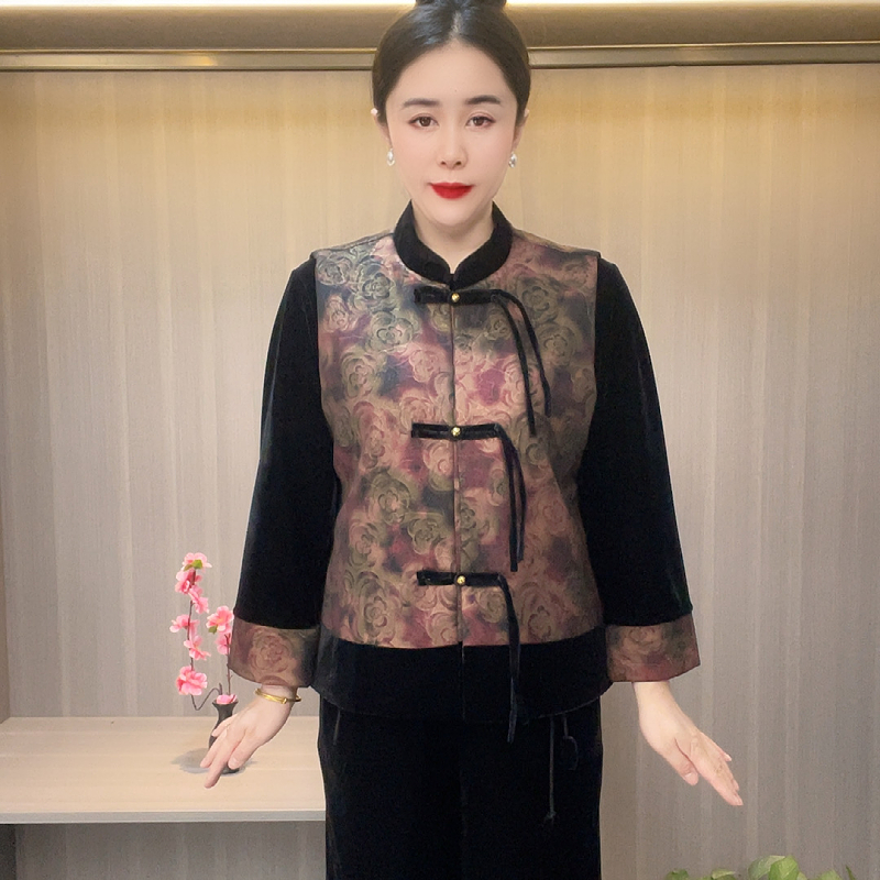959时尚大码秋季洋气两件套中老年女装精品宽松气质时髦妈妈装