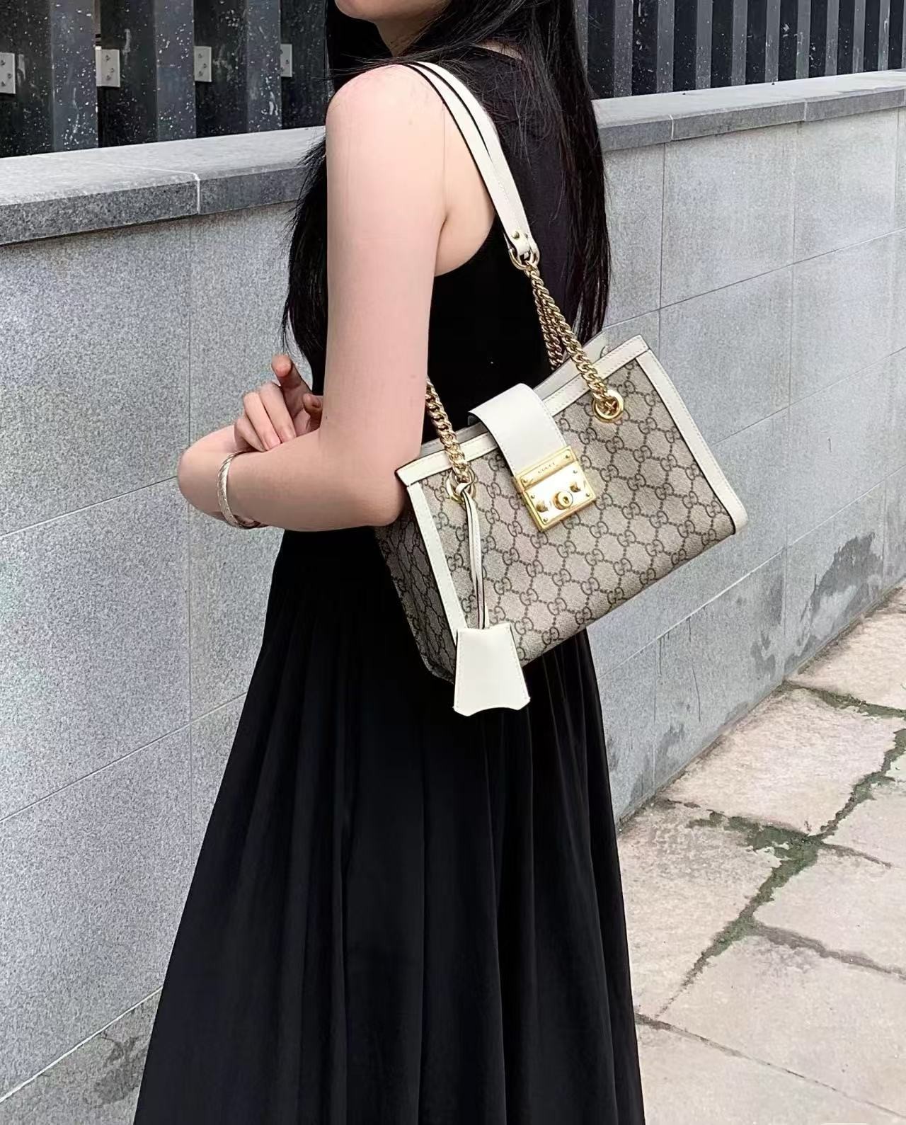 95新 GUCCI/古驰 padlock小三包小号白色  /优品