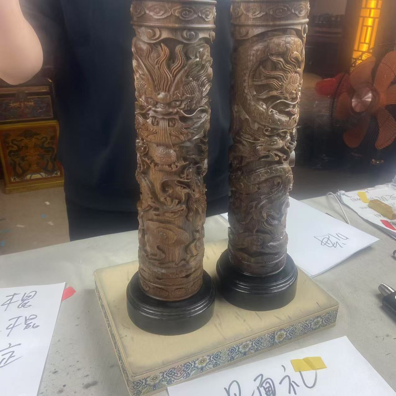 【从头再来】LG2-7-1 沉香龙柱摆件 （多样性发货）