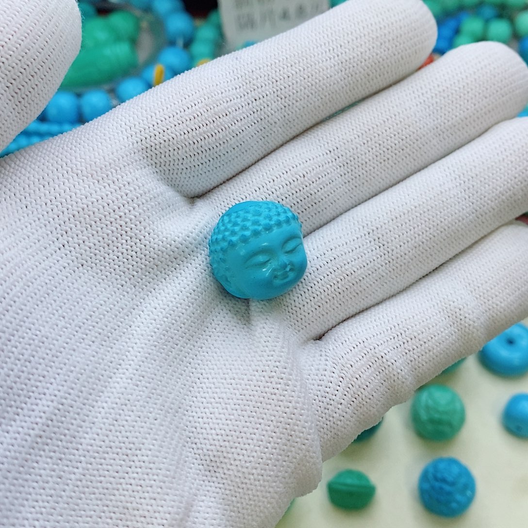卡16mm高瓷蓝一颗宝宝佛