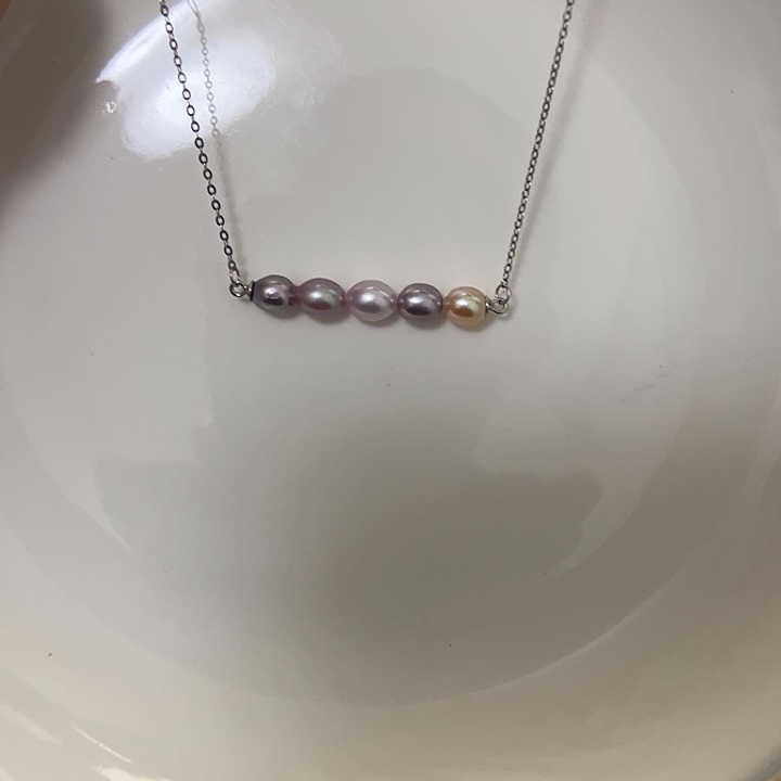 淡水珍珠银S925镶嵌颈饰