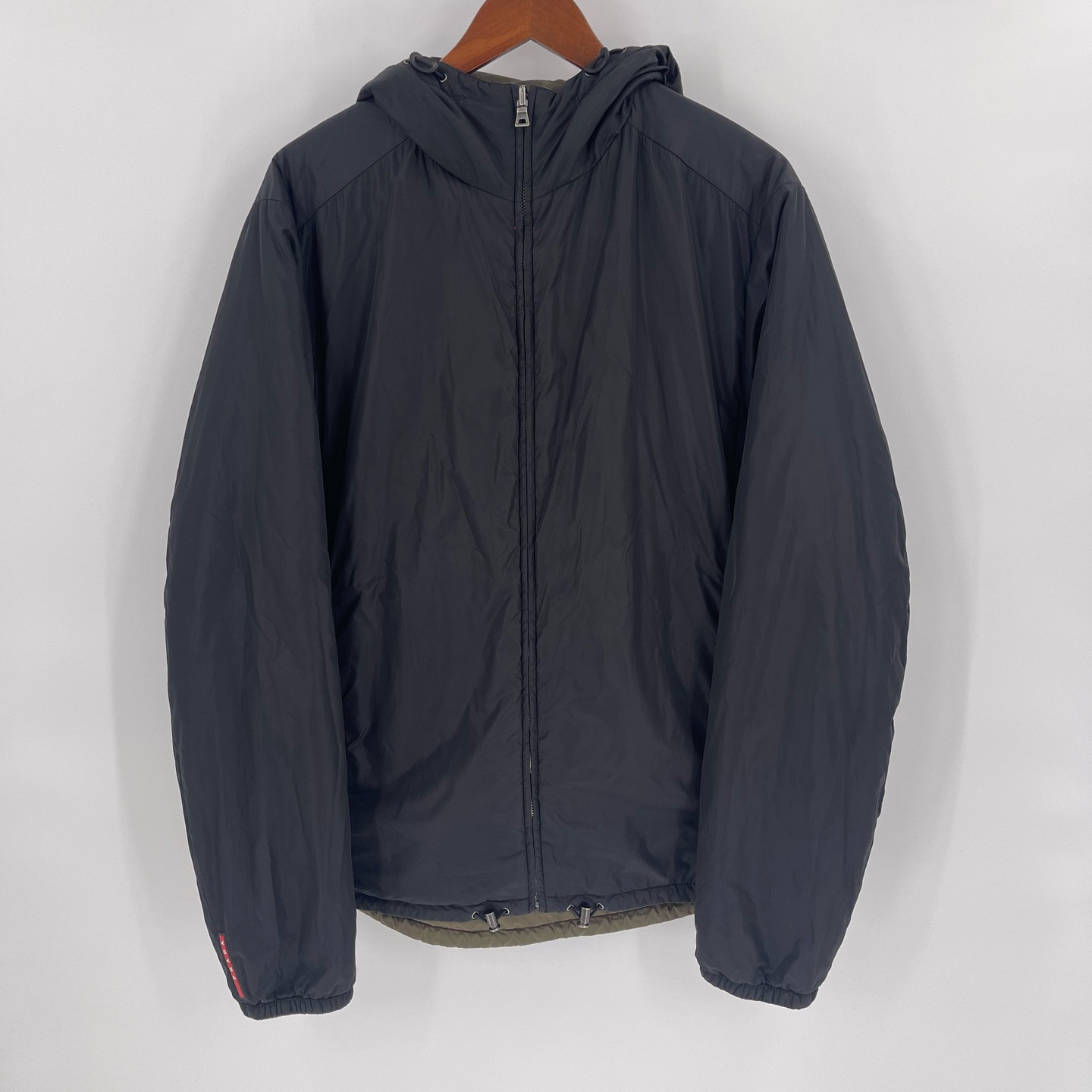 99新 Prada/普拉达 两面穿袖口logo棉服夹克外套/56码/Sw24886