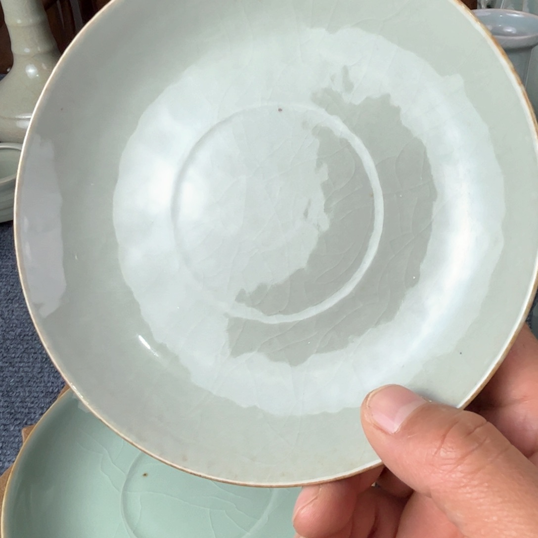 瓷片陶瓷龙泉粉青卧盘