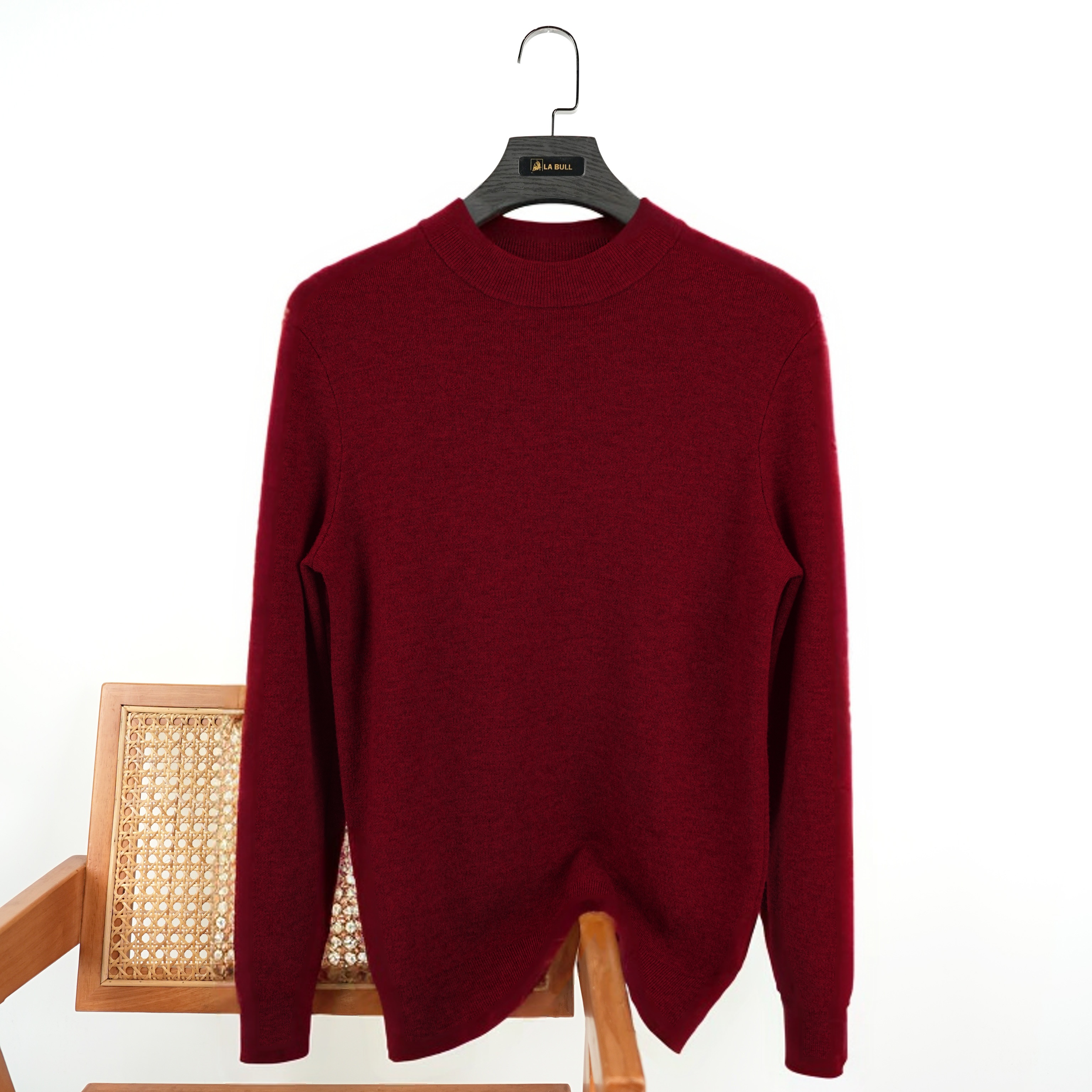 【重磅加厚】100%精梳美丽诺羊毛男士半高领加厚保暖羊毛衫BM271