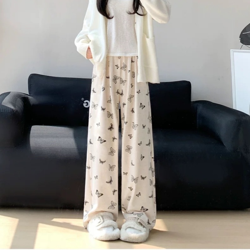 女童春夏薄款阔腿裤2025新款洋气宽松直筒裤中大童韩版外穿长裤子