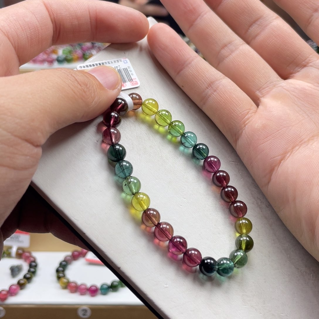 碧玺手串未镶嵌7.3mm.mmmmmmmm