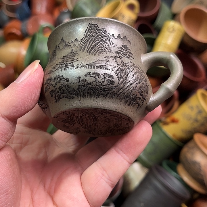 紫砂茶杯全手工紫砂主人杯