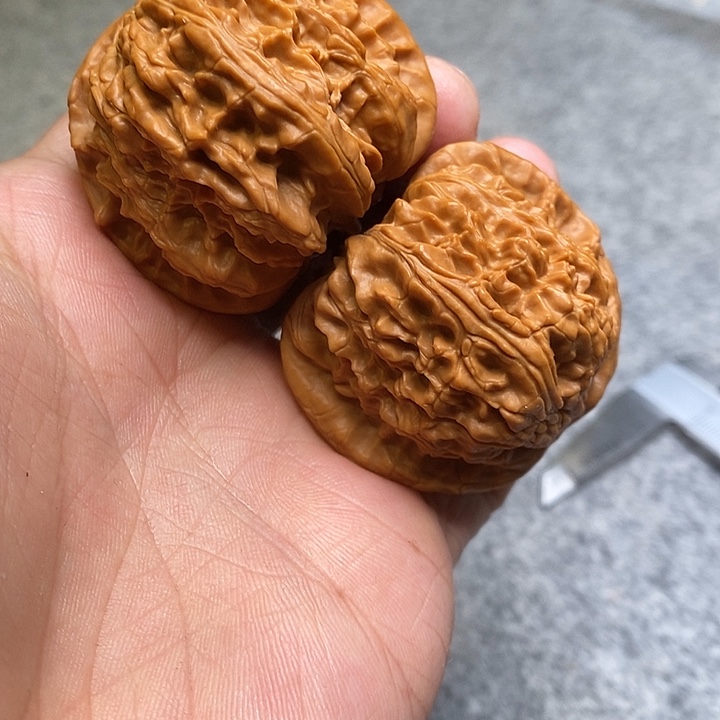 吊坠文玩核桃46尺闷白