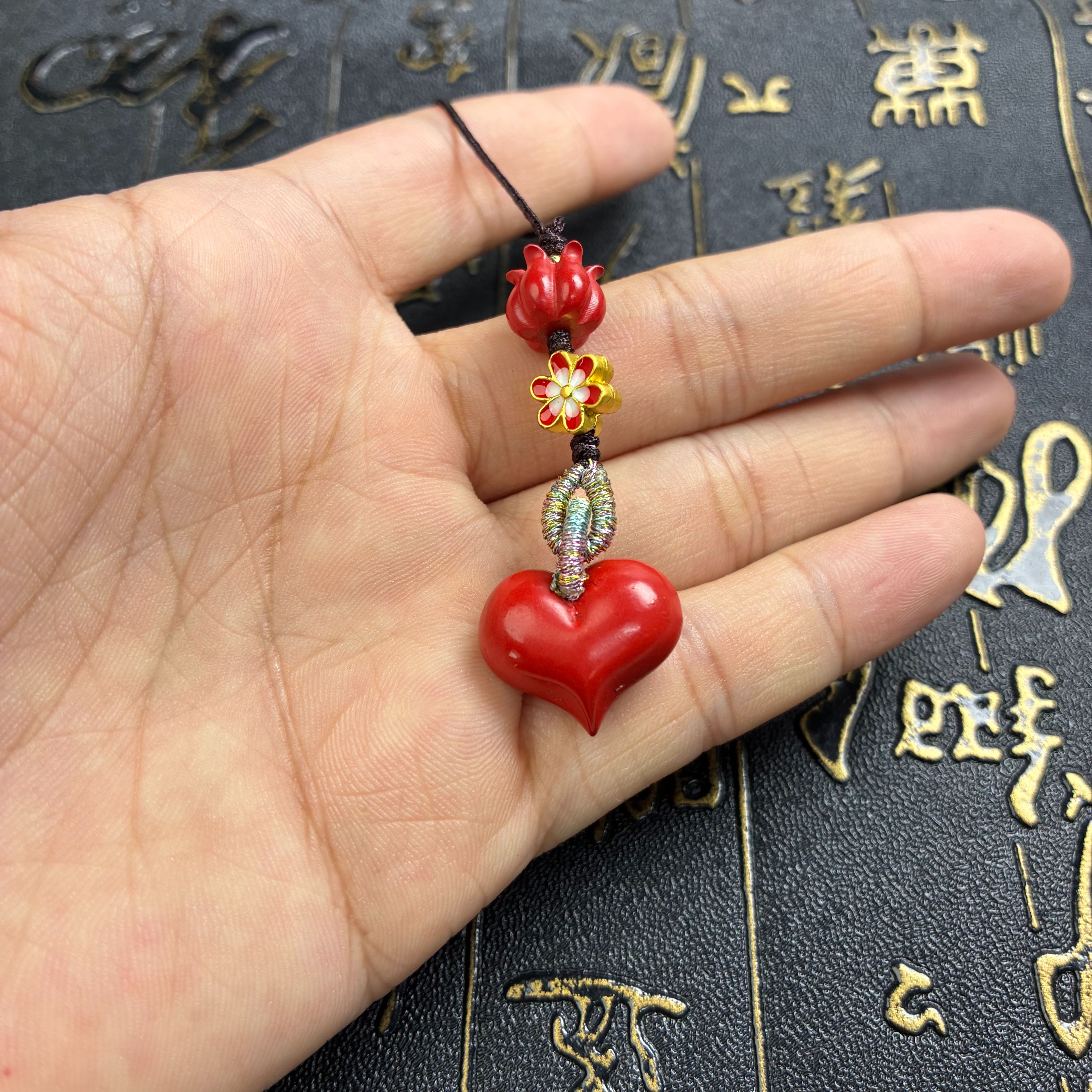 含辰砂工艺品朱砂挂件【小北质检】ZJH243z164多样性发一