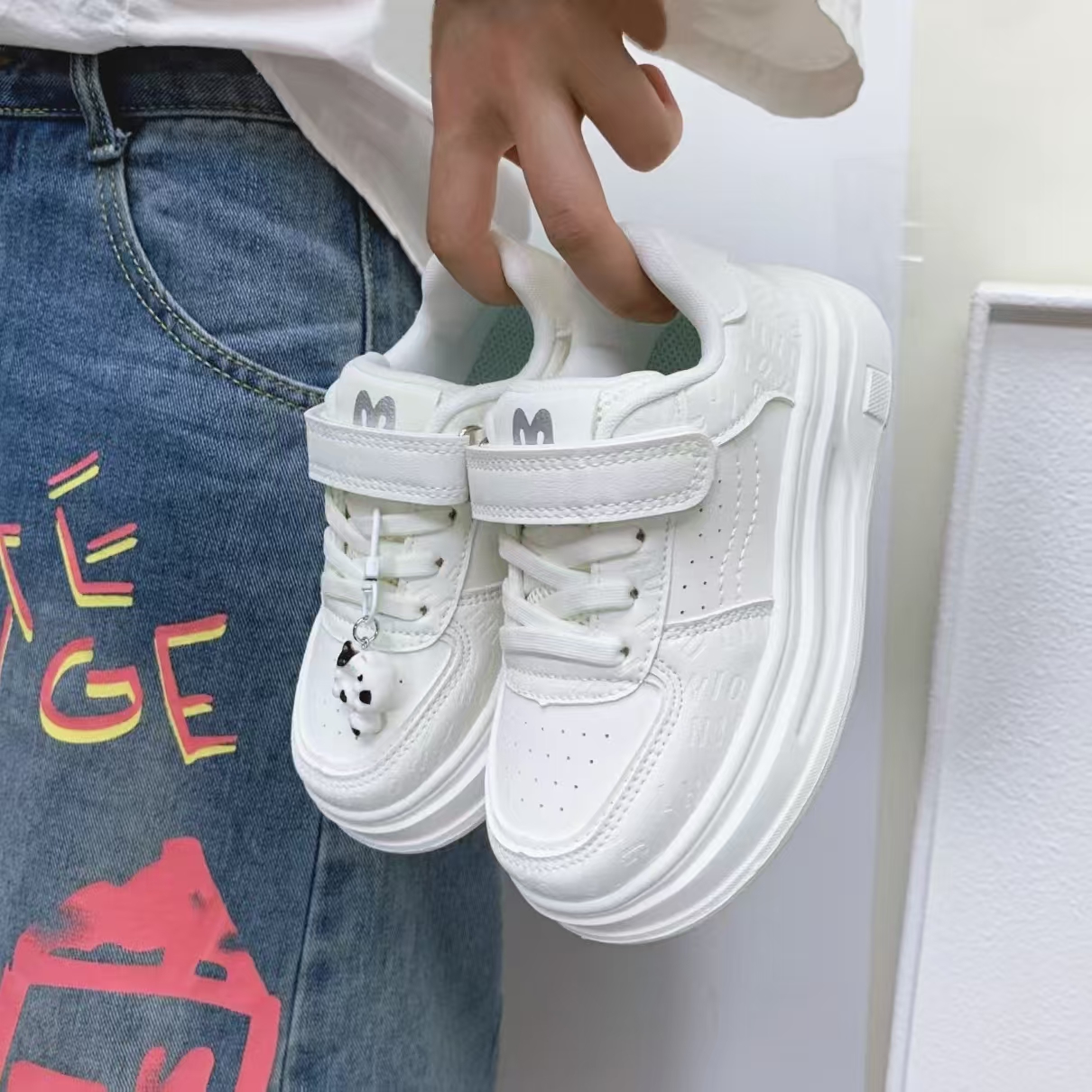 TC温州儿童小白鞋5888休闲鞋时尚校园透气舒适百搭运动板鞋Ⅴ组