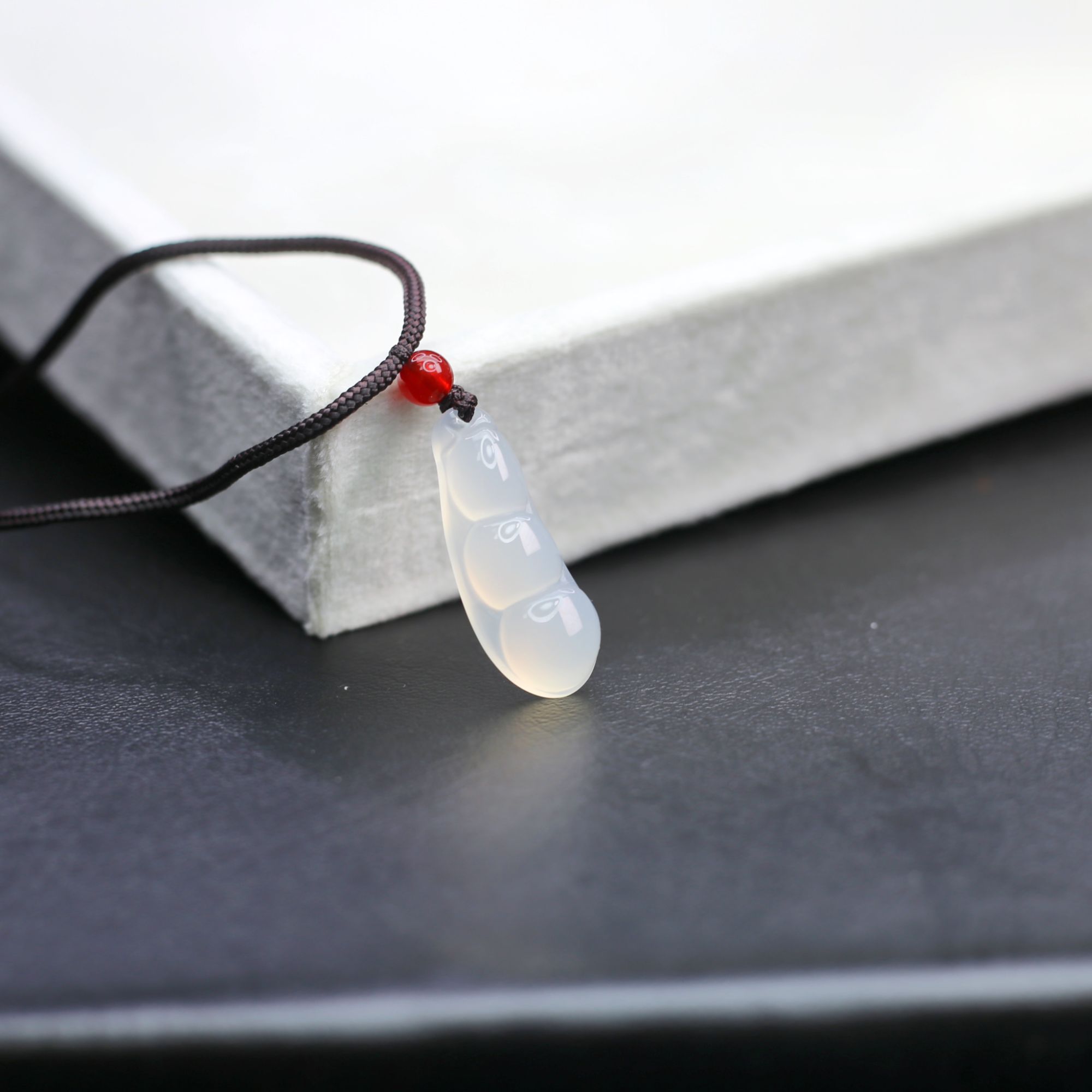 【云石珠宝】天然玛瑙玉髓福豆挂件/发一件