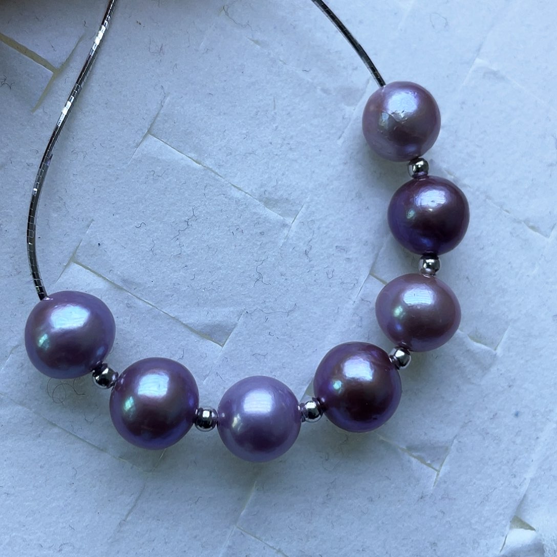 淡水珍珠颈饰银S925镶嵌