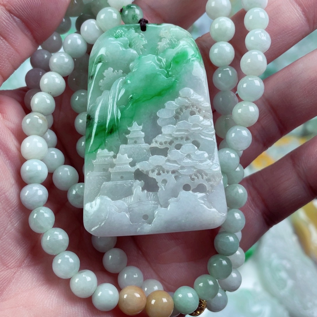 翡翠未镶嵌吊坠(不含链)