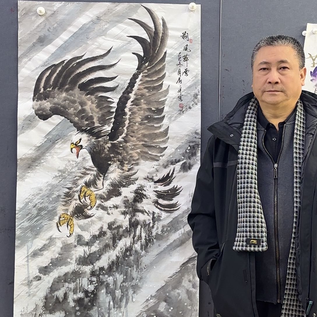 南***庐国画刘峰四尺作品艺