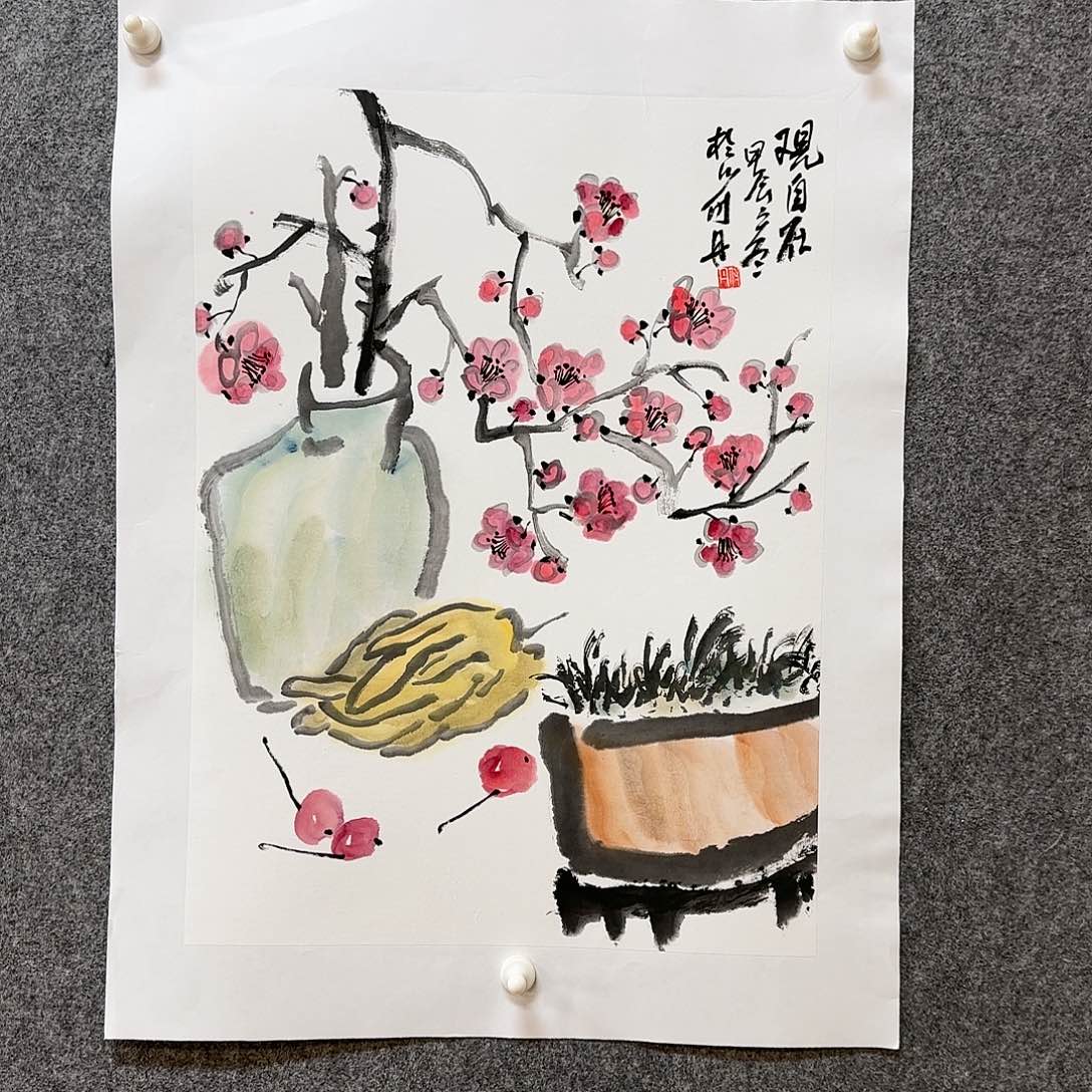 国画付丹老师手绘作品