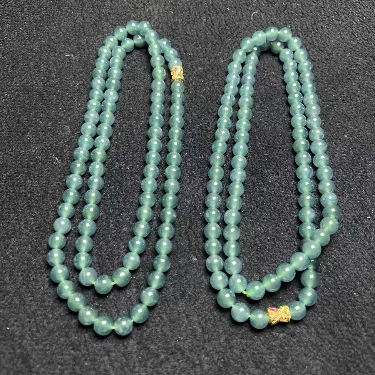 【玉经纶】176934/Q49-天然A货翡翠珠链-多样性发其一