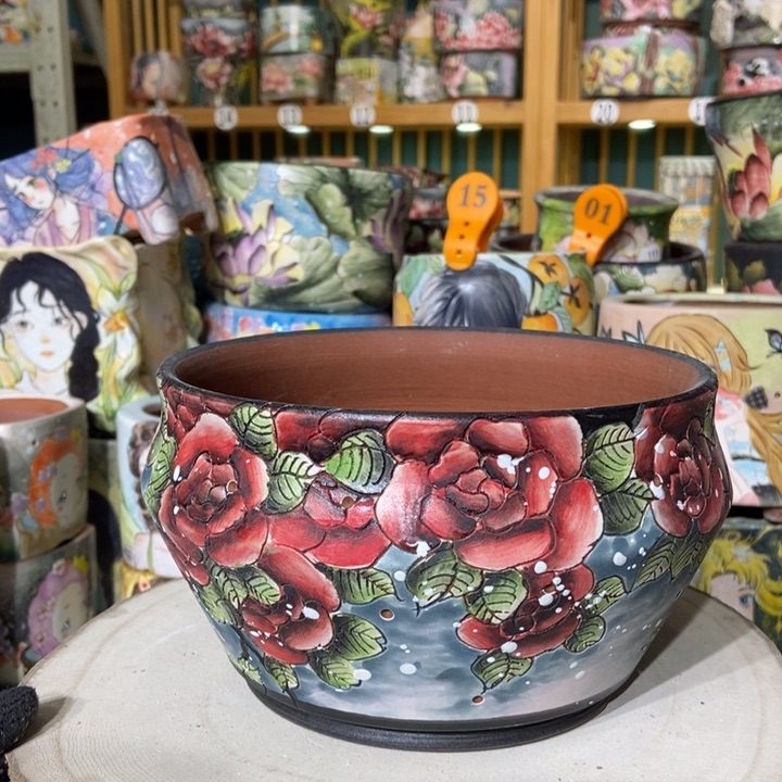 红陶景德镇艺术手绘作品