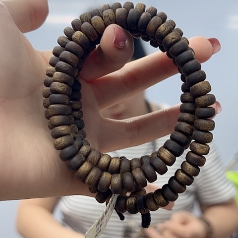 手串沉香棋楠乌身圆叶算盘珠长串0.7/22克+多样性发一