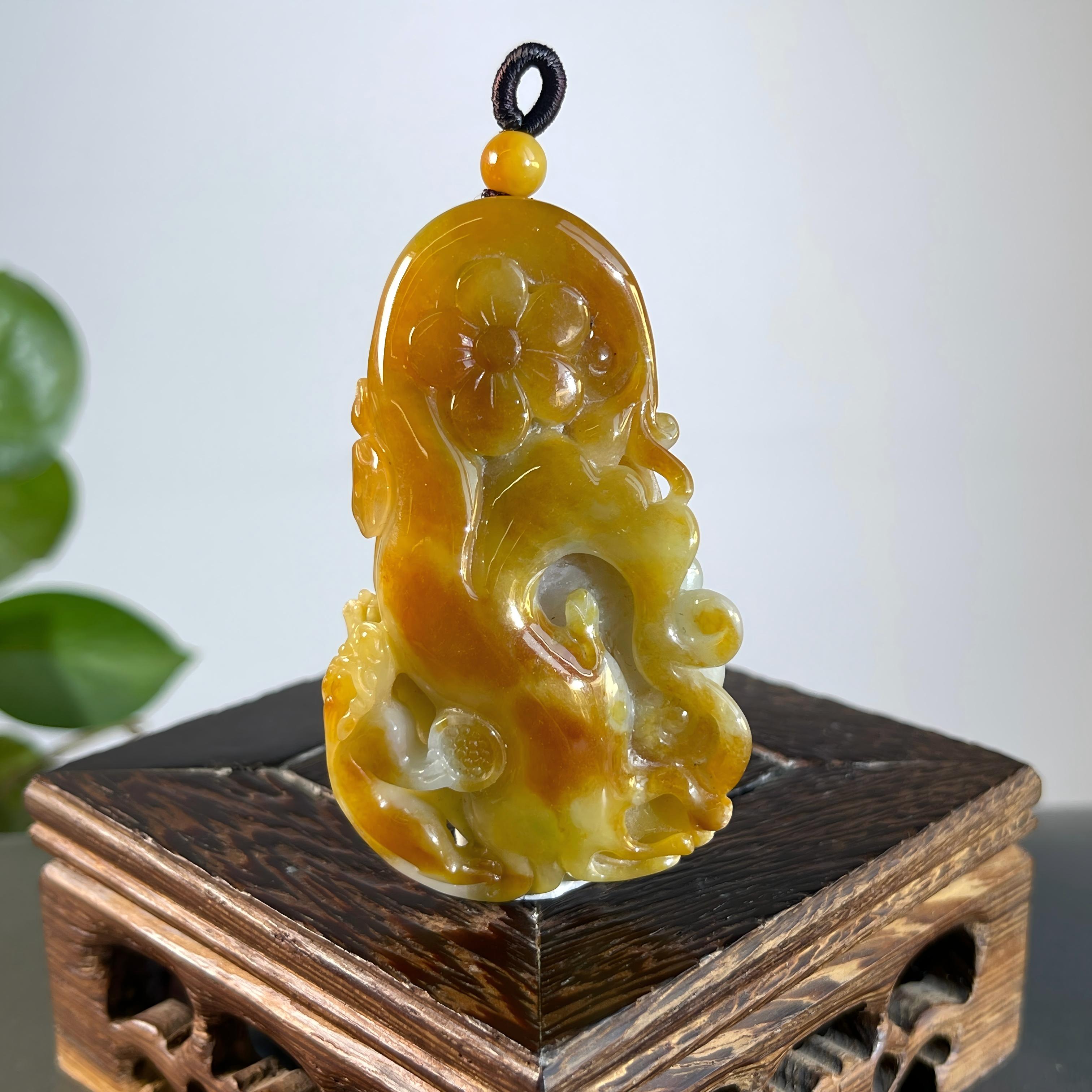 JXB18-105   天然缅甸翡翠A货 花开富贵