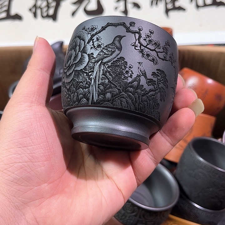 茶杯紫砂全手工紫砂主人杯