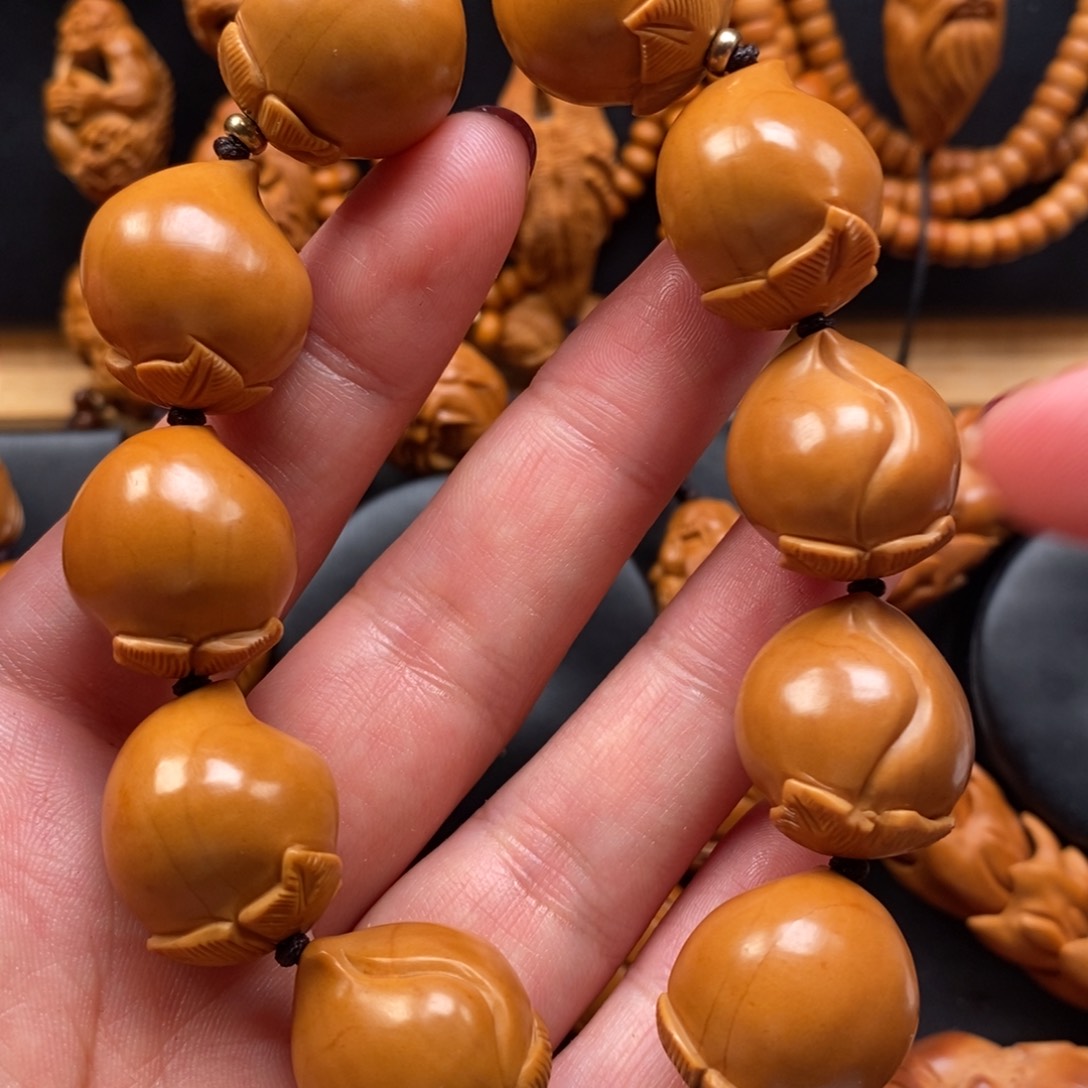 橄榄核手串寿桃川