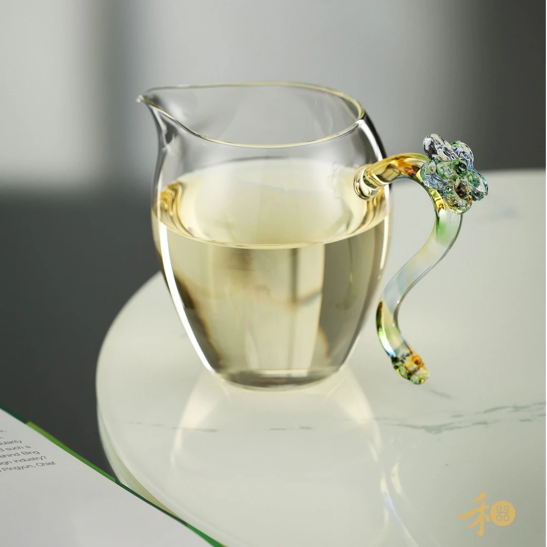 禾器新品公道杯高端高硼硅玻璃茶具茶海玉棠茶海 满容300cc 