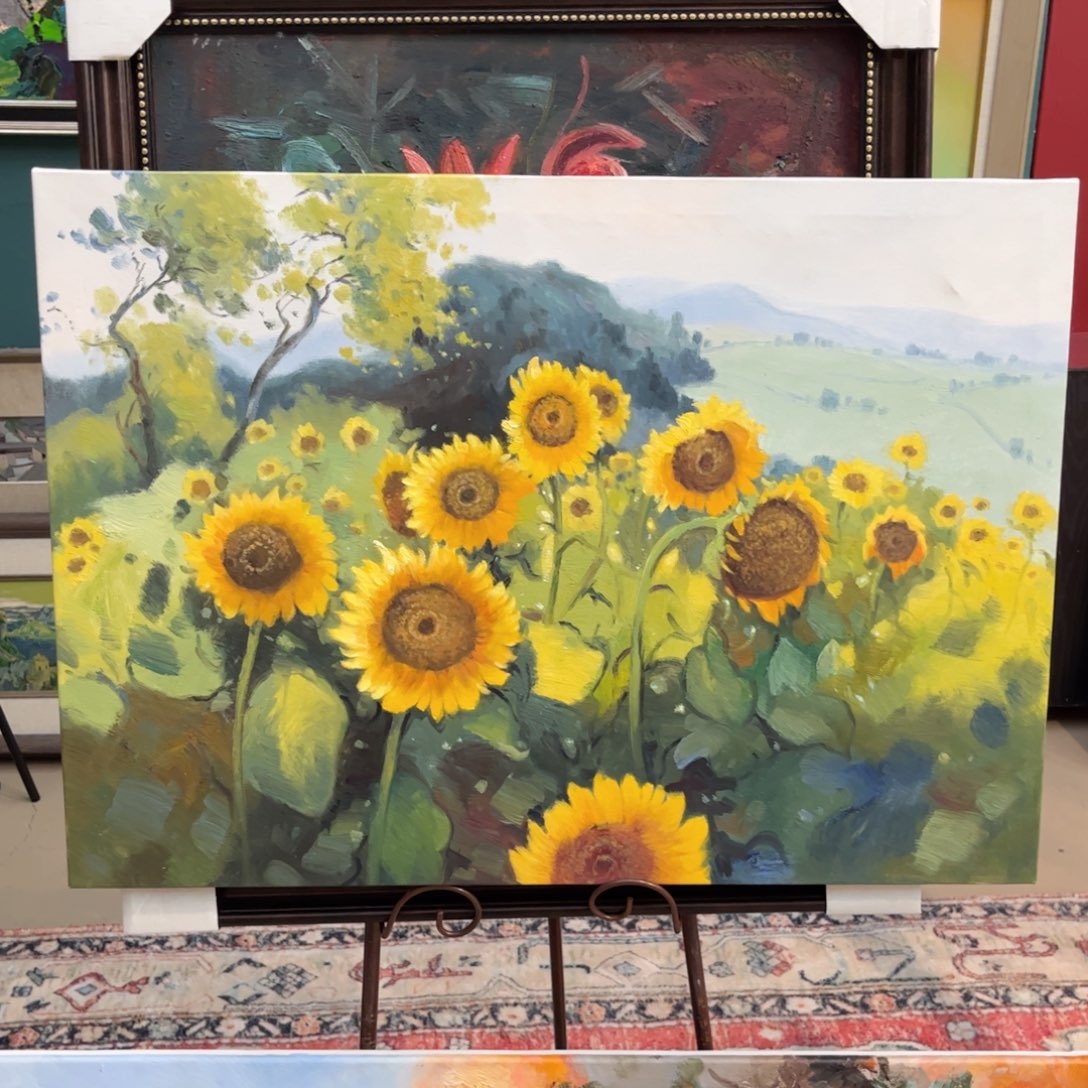 油画?****?向日葵手绘油画