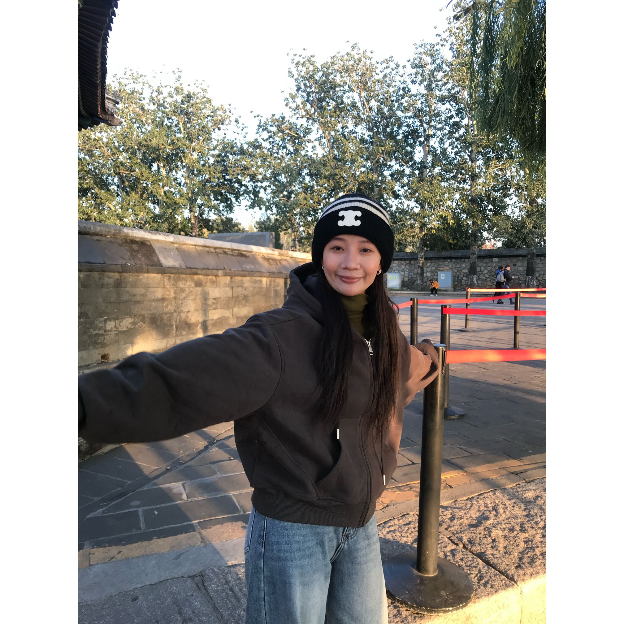 ONNI连帽卫衣韩版简约大气拉链宽松慵懒开衫外套中性潮上衣#0063