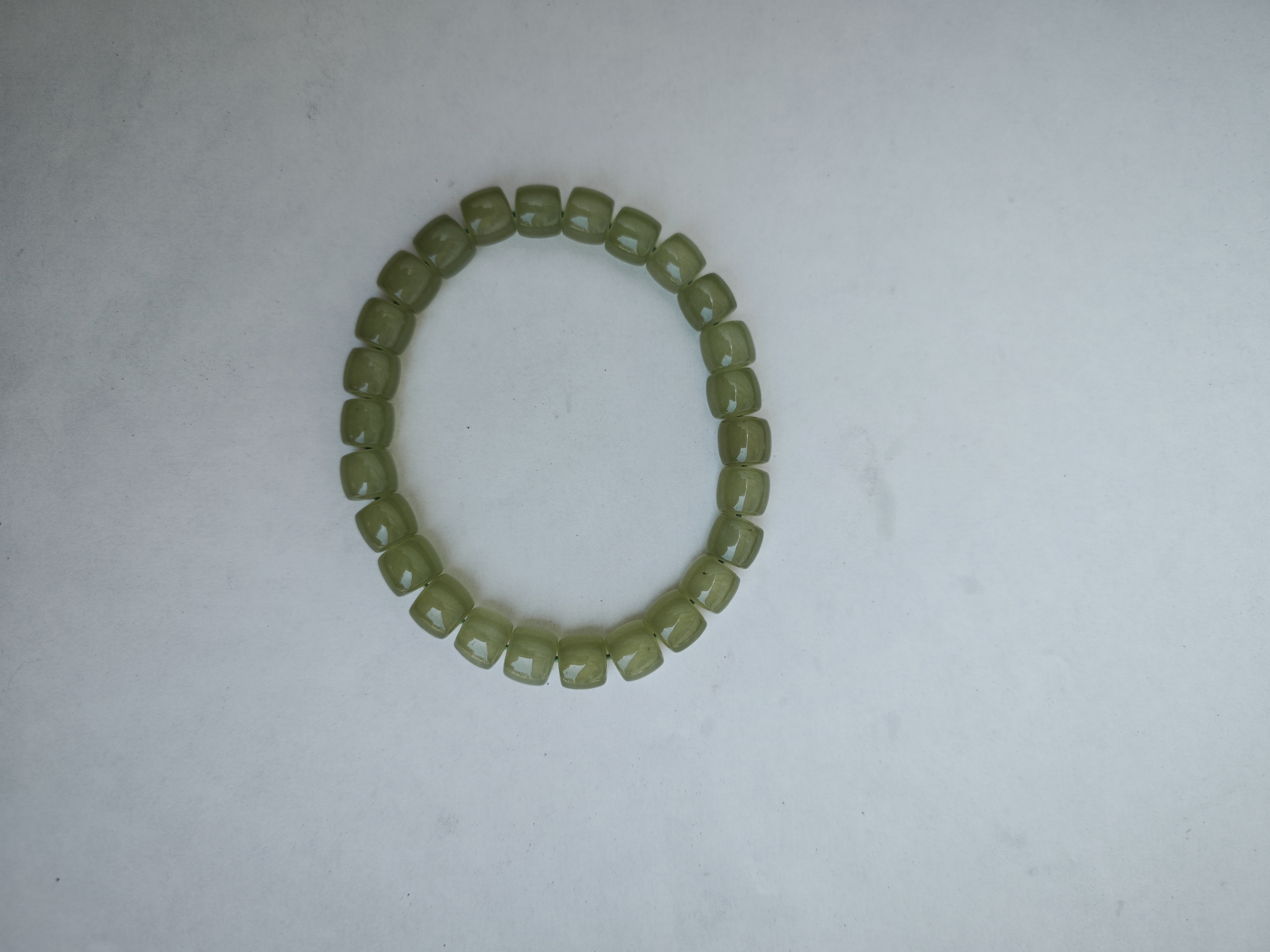 精工雕刻老料玉色8mm×26颗男女和田青海手串佛珠