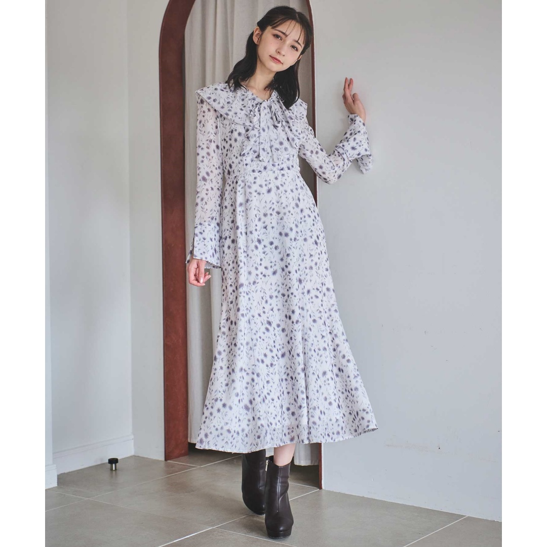 【MonTendre】 秋季新款 31 时尚气质百搭优雅印花连衣裙