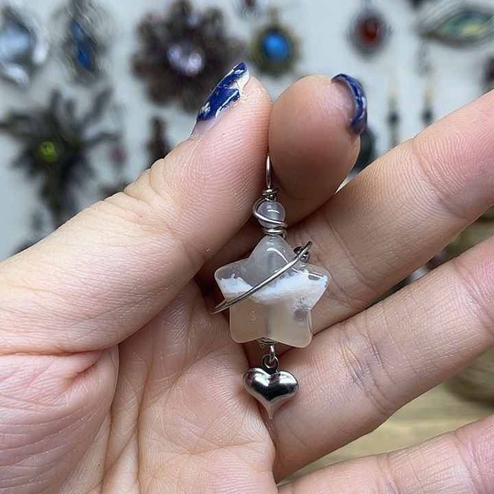 编织品星星小吊坠