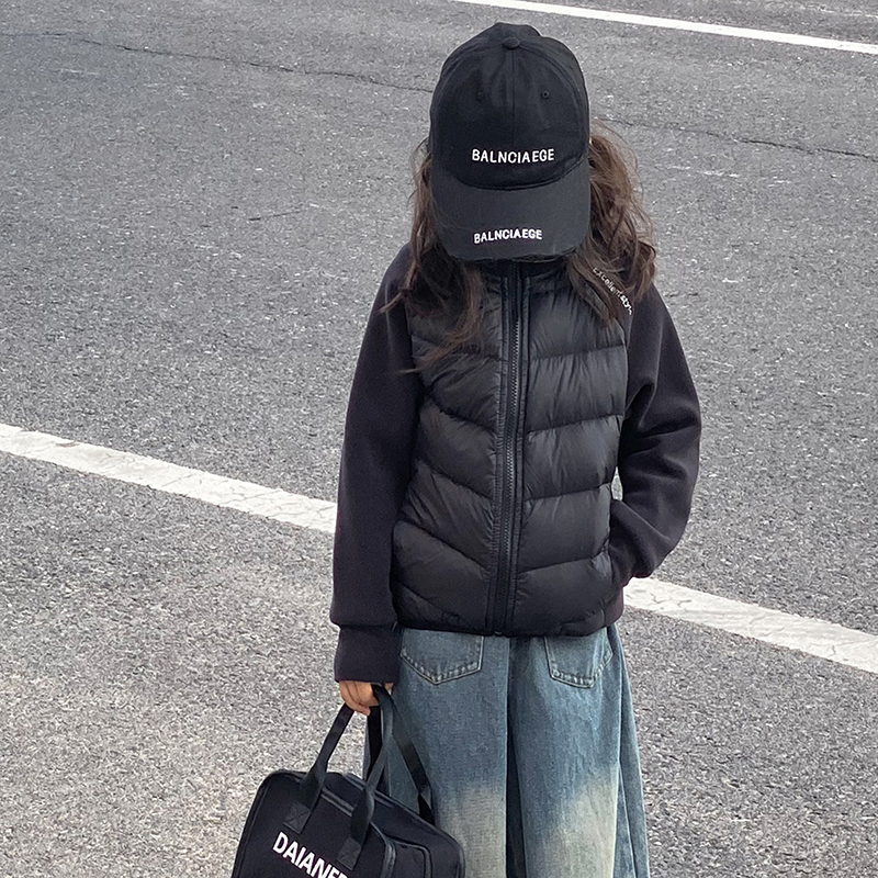 童装校服神器秋冬季内搭女童90白鸭绒内胆男童新款洋气羽绒服外套