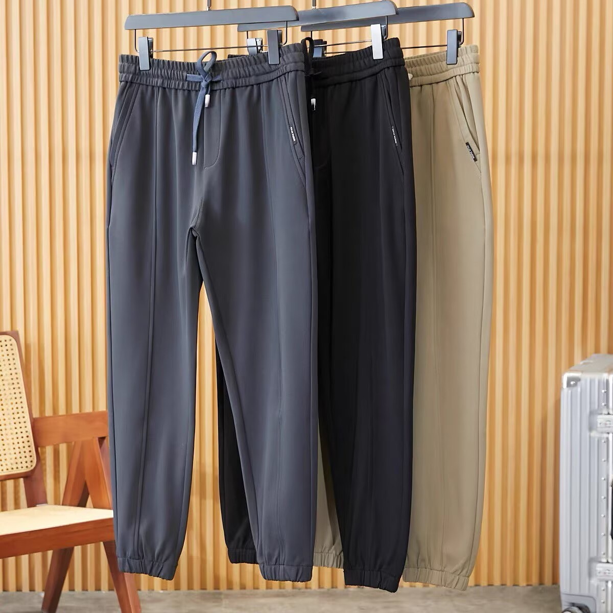 休闲束脚卫裤加厚加绒秋冬新款