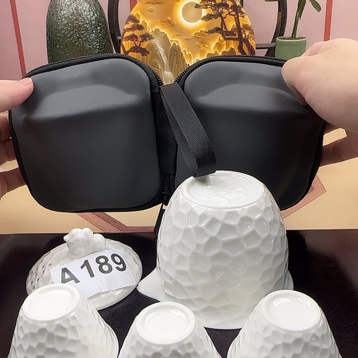 A189貔貅锤纹一壶三杯旅行套装