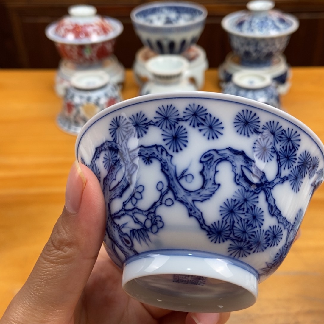 手绘现代茶具非古董