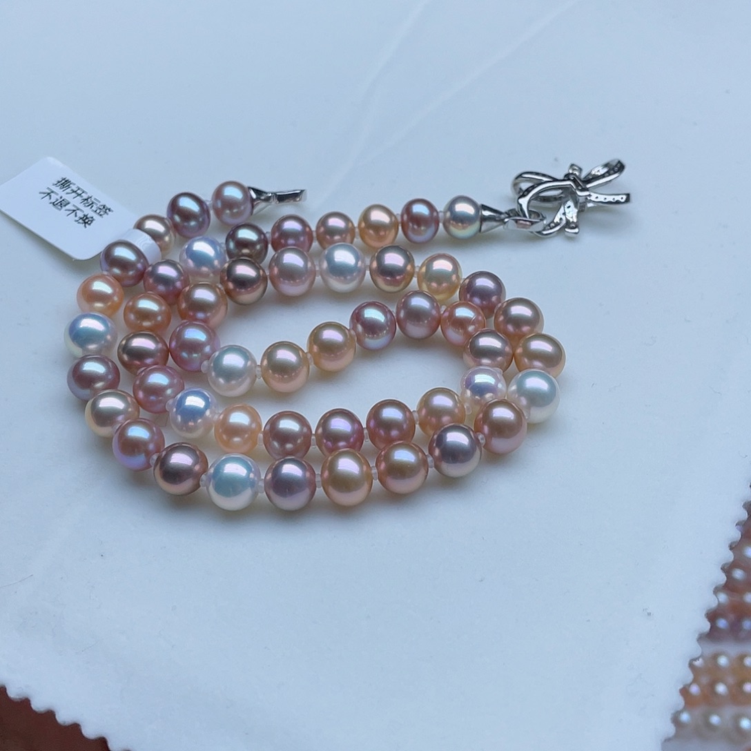 淡水珍珠颈饰银S925镶嵌