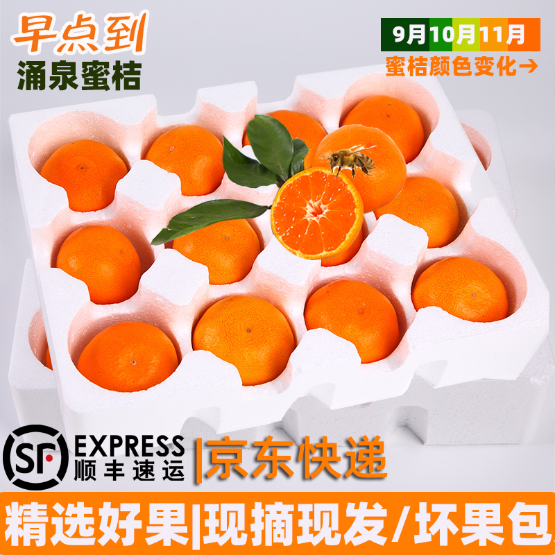 早点到【顺丰/京东】临海涌泉特早熟蜜桔柑橘子当季新鲜水果现摘发