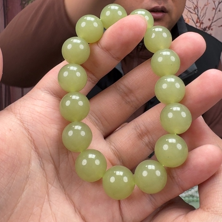 蛇纹石玉未镶嵌手链